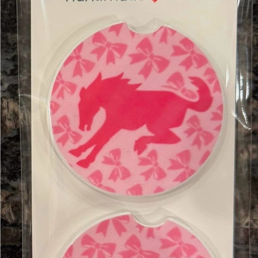 Pink Bronco Pattern Coasters - Picture 1 of 1